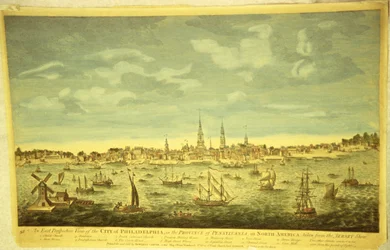 An East Perspective of the City of Philadelphia, c.1790